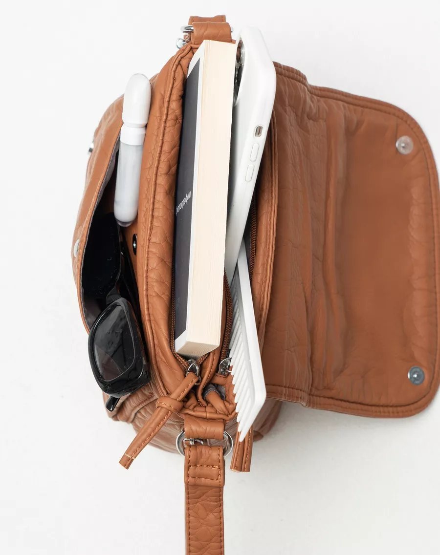 Сумка багет MONBAG экокожа коричневый купить,NaN
