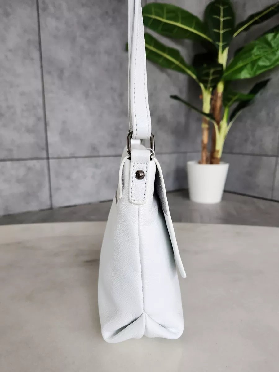 Сумка кросс-боди FEELBAGS натуральная кожа белый купить,NaN