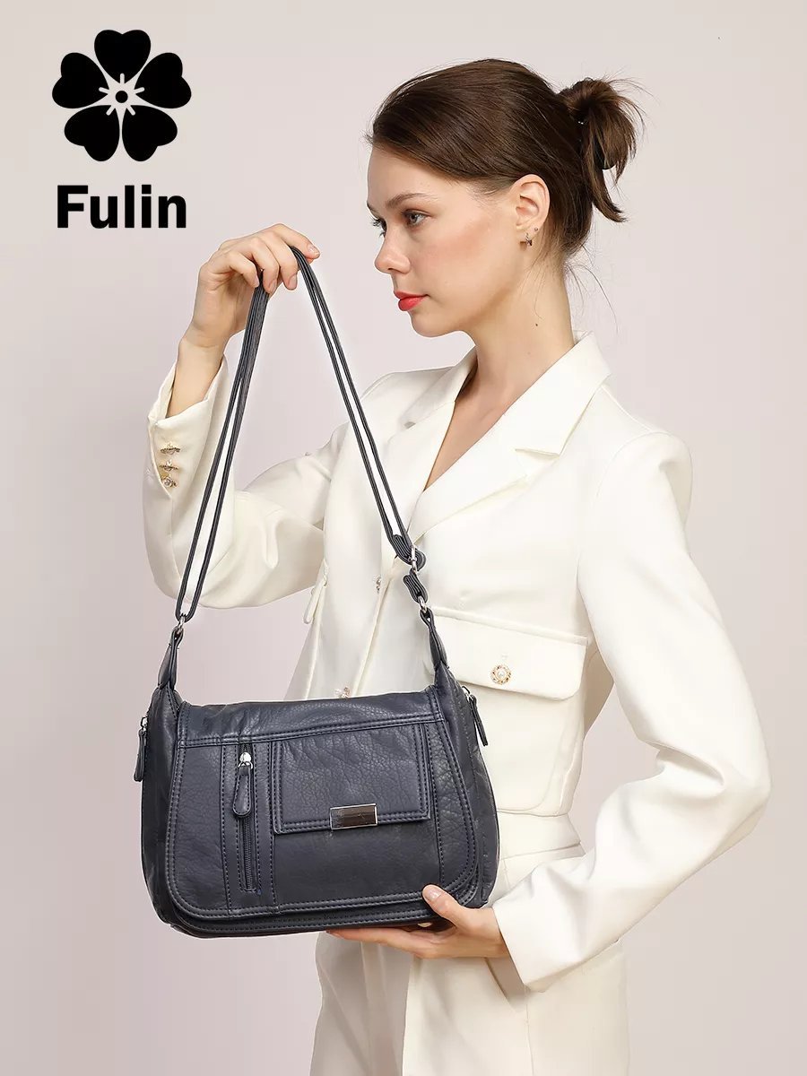 Сумка кросс-боди FULIN экокожа синий купить,NaN
