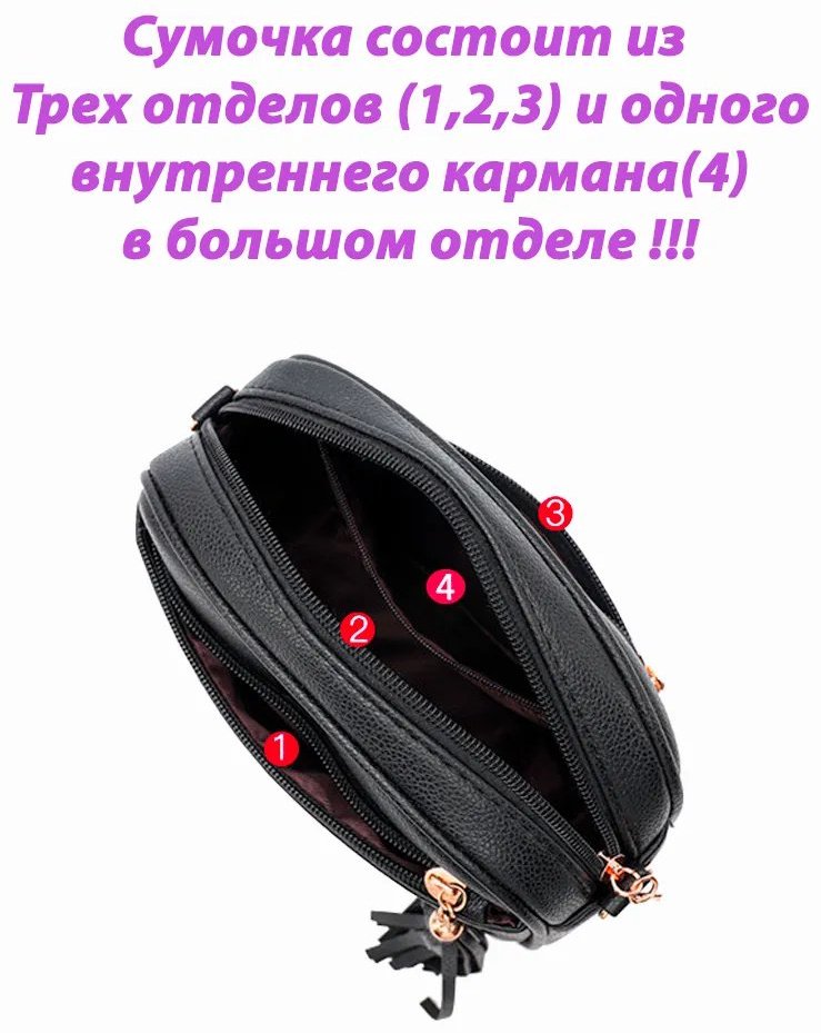 Сумка багет Modest экокожа черный купить,NaN