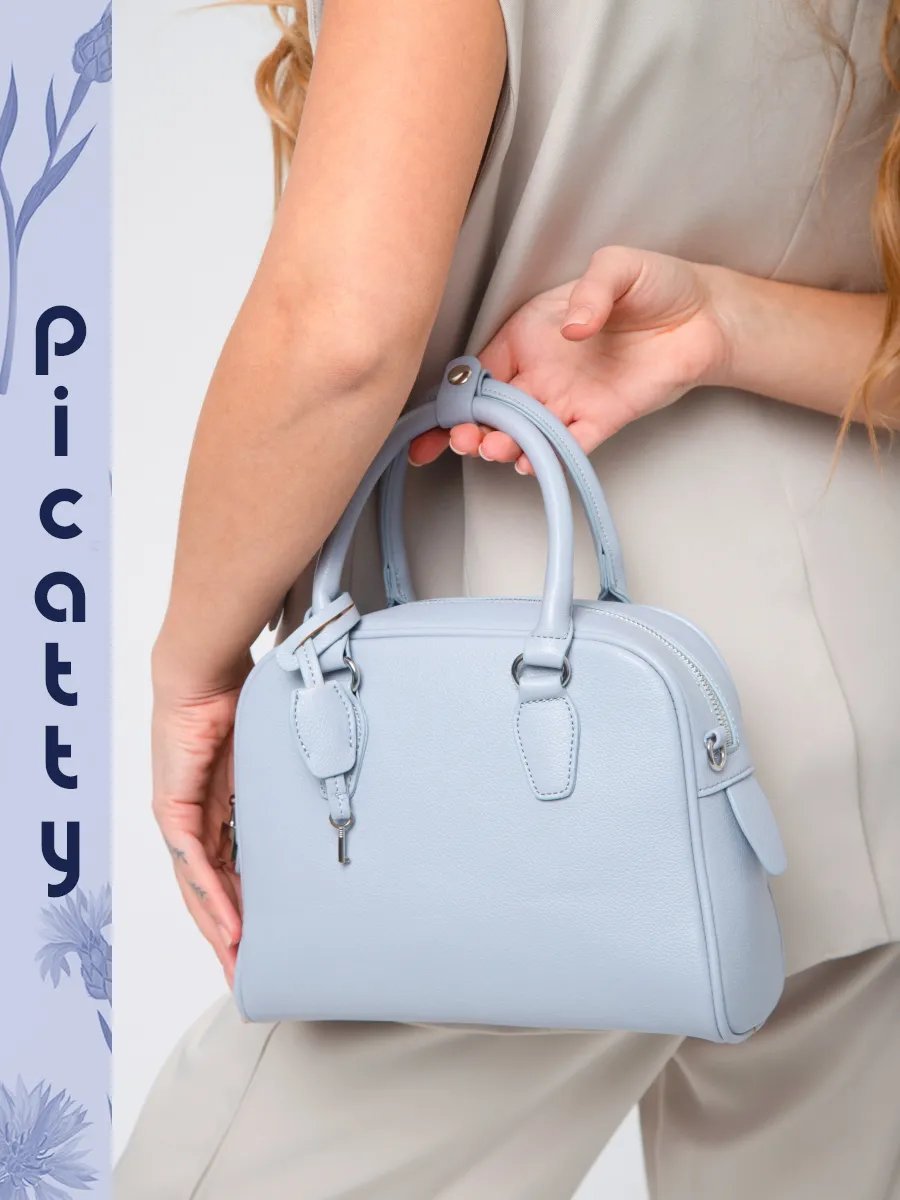 Сумка кросс-боди Picatty экокожа голубой купить,NaN