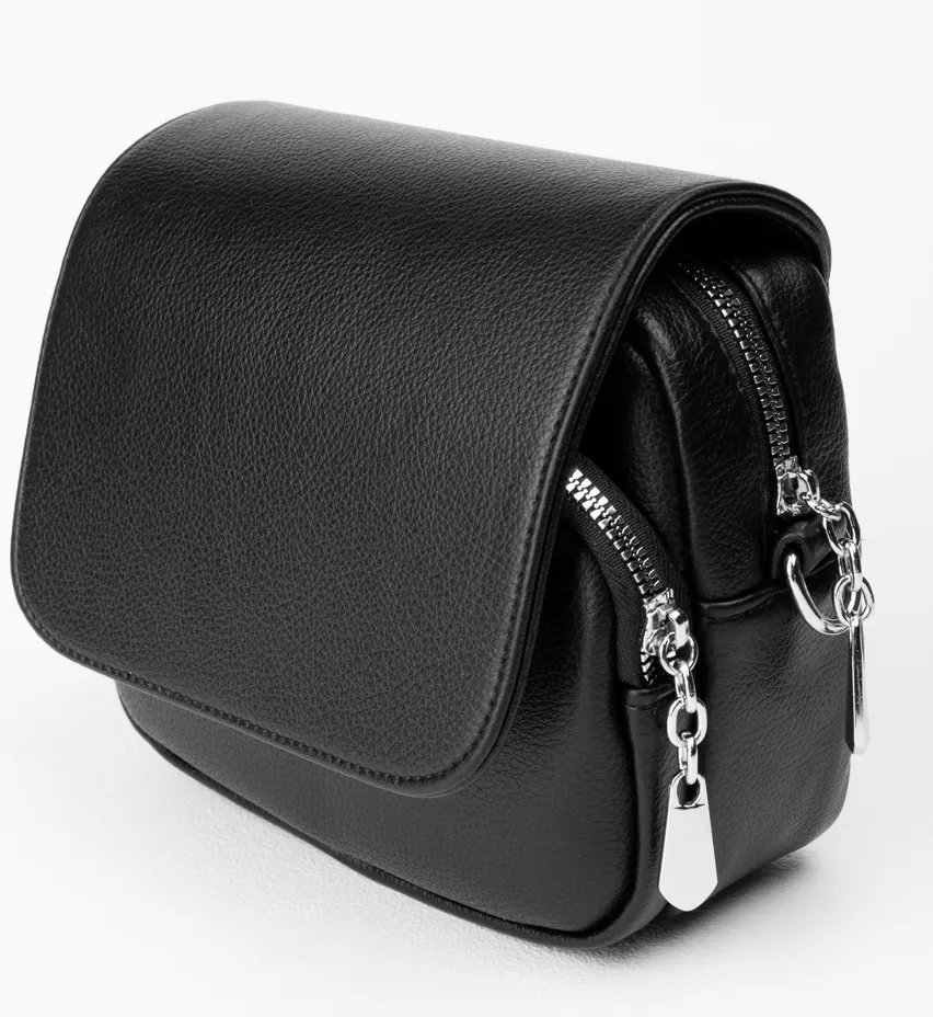 Сумка багет Zalman bags экокожа черный купить,NaN