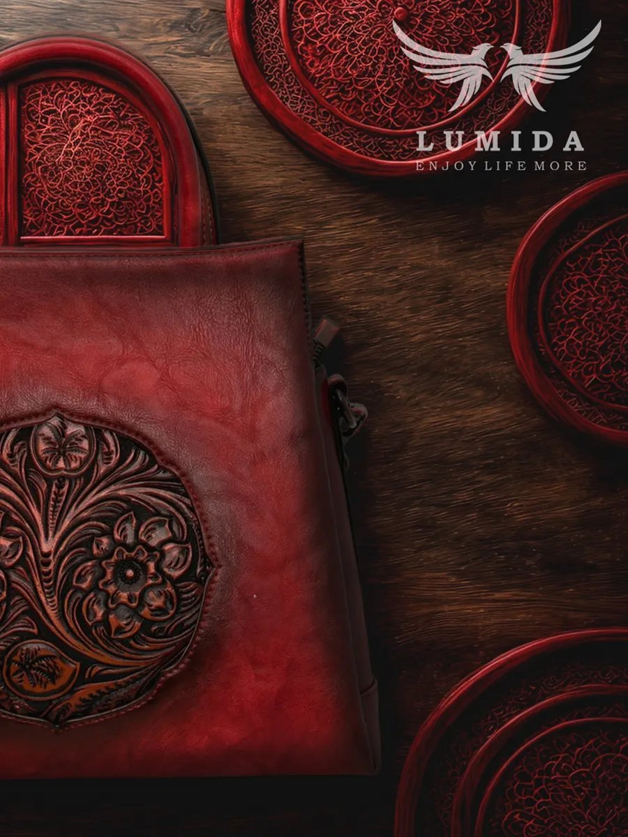 Мини-сумка Lumida текстиль красный купить,94500