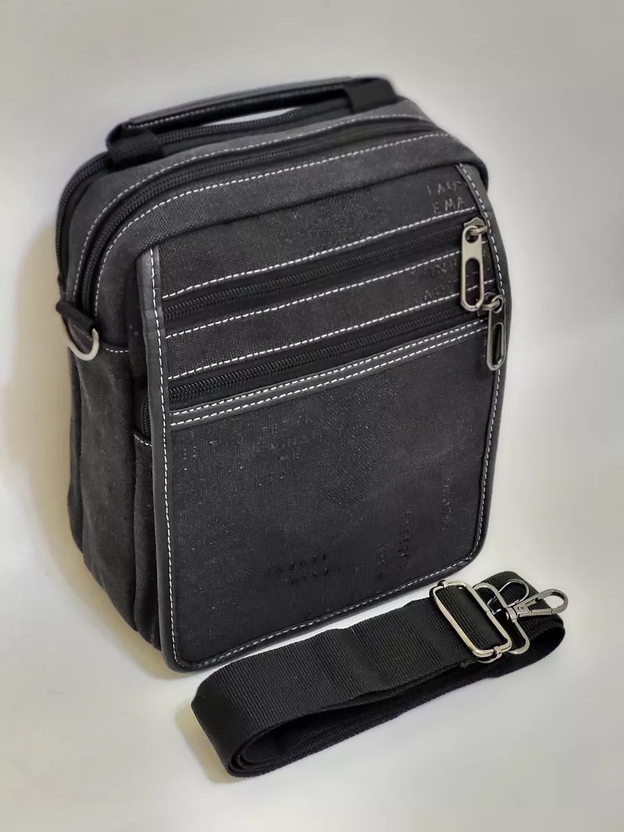 Мини-сумка Leather Goods SV оксфорд черный купить,NaN