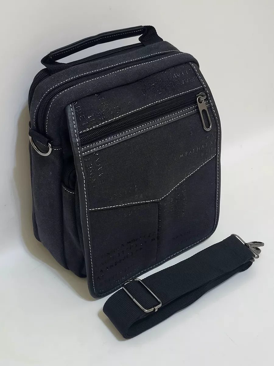 Мини-сумка Leather Goods SV оксфорд черный купить,NaN
