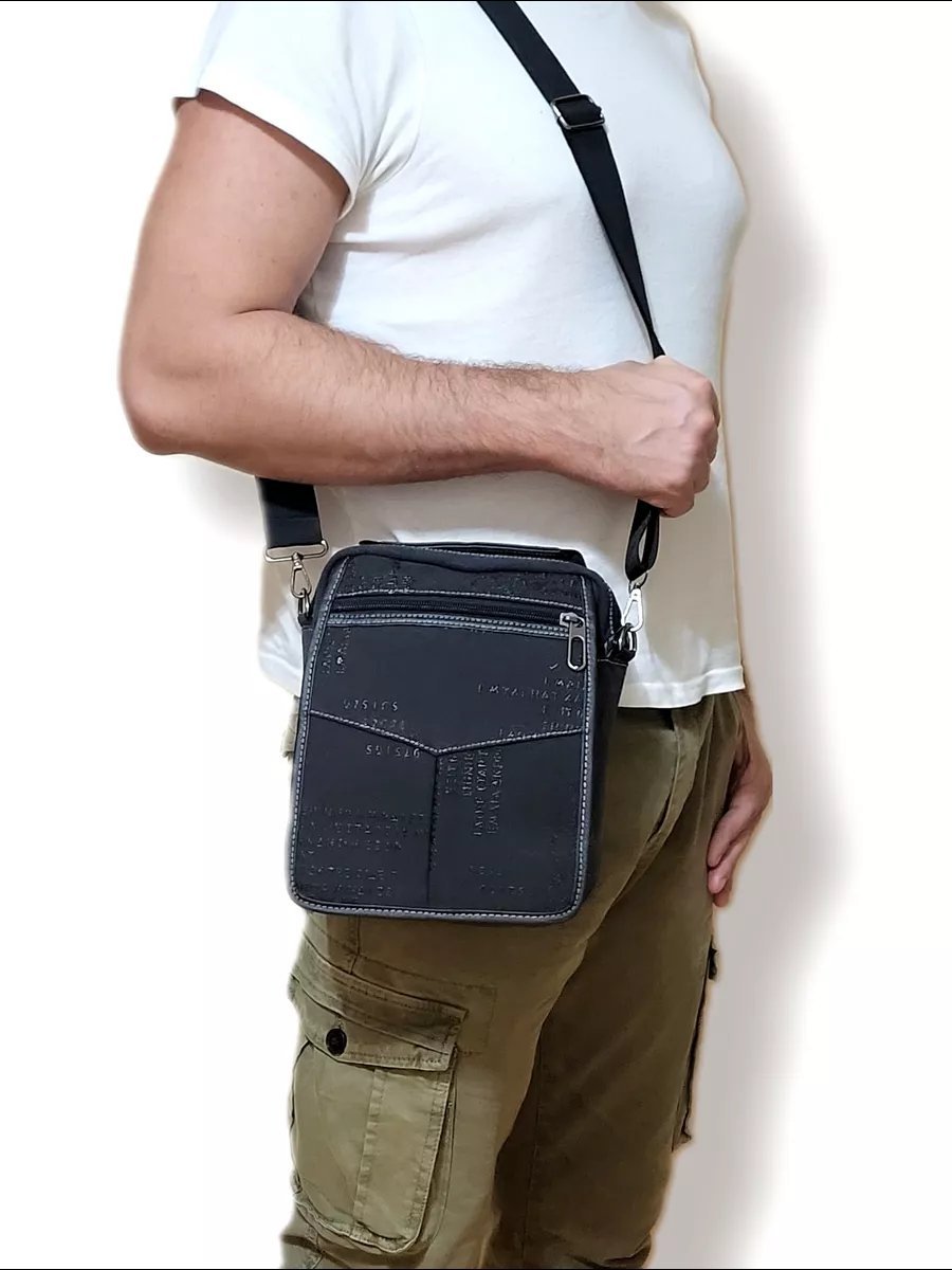 Мини-сумка Leather Goods SV оксфорд черный купить,NaN