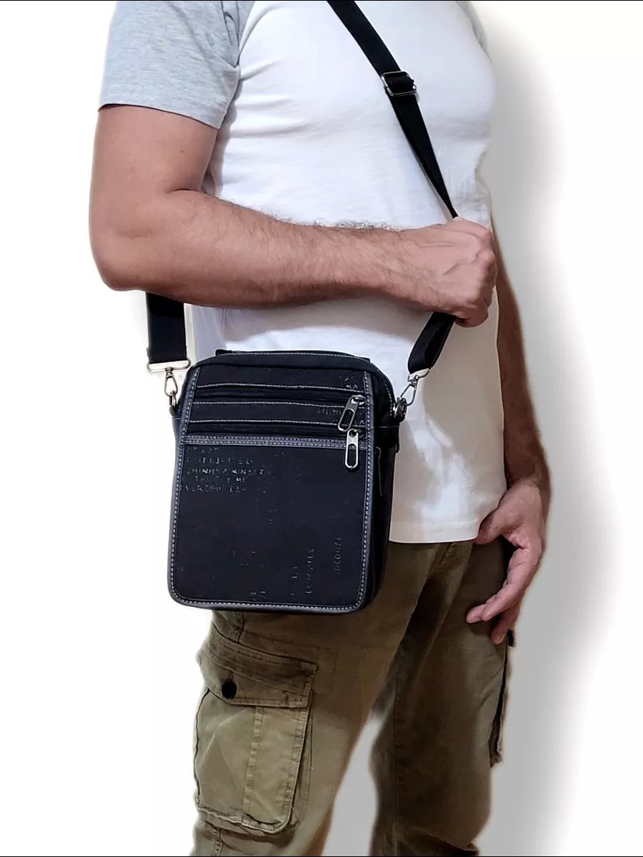 Мини-сумка Leather Goods SV оксфорд черный купить,NaN