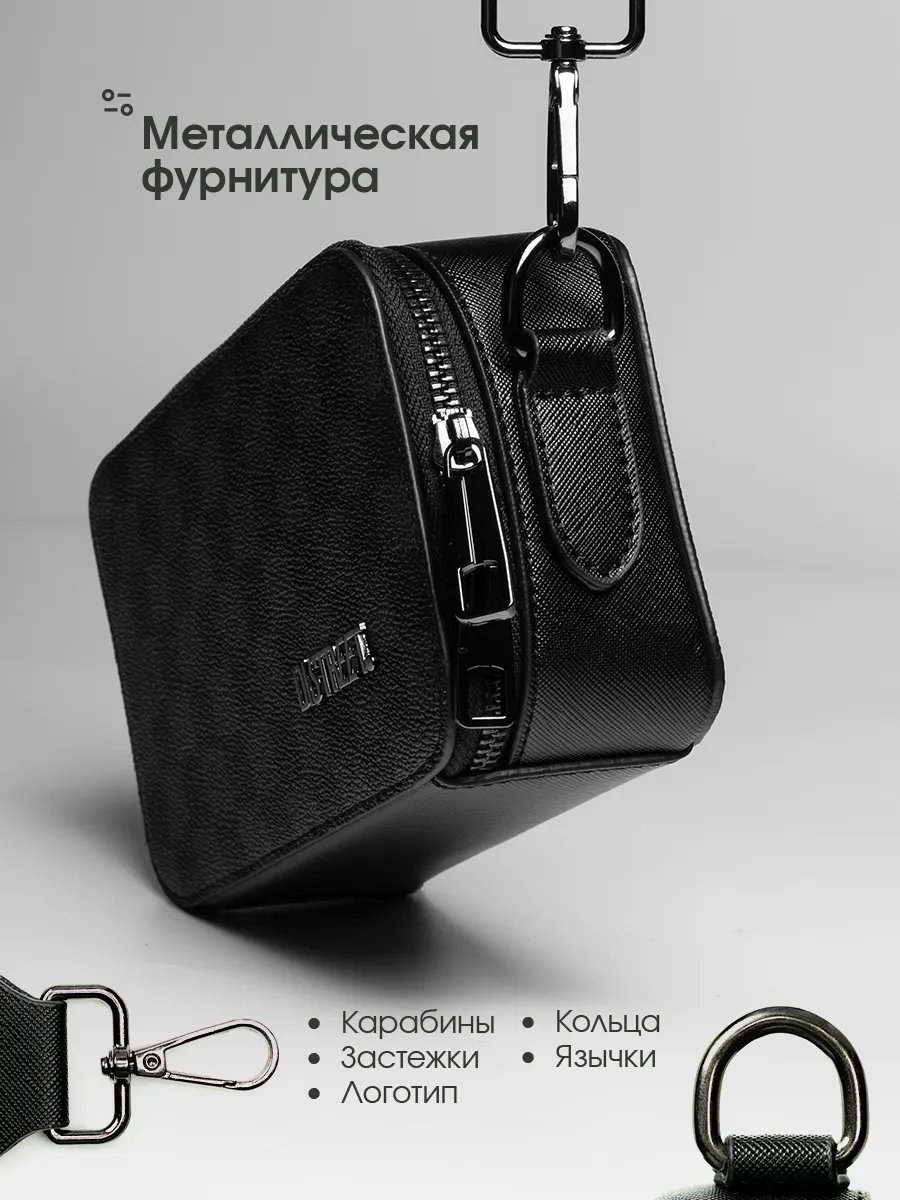 Сумка кросс-боди Distreet. экокожа черный купить,NaN
