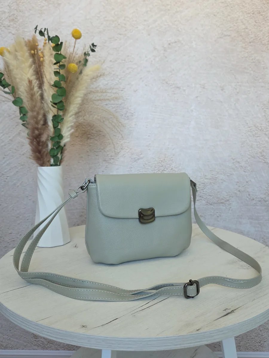 Сумка кросс-боди FEELBAGS натуральная кожа зеленый купить,NaN