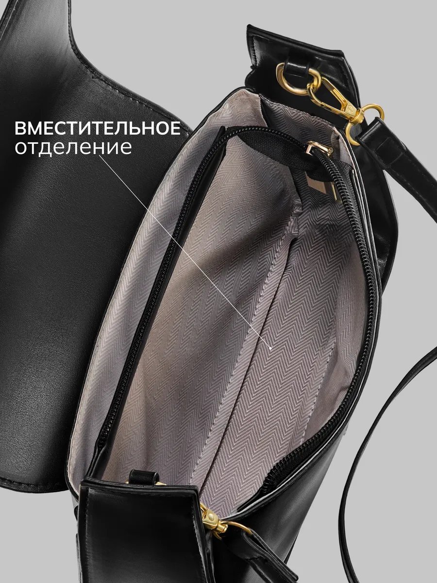 Сумка багет JoyCity экокожа черный купить,NaN