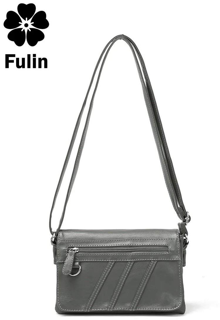 Сумка кросс-боди FULIN экокожа серый купить,NaN