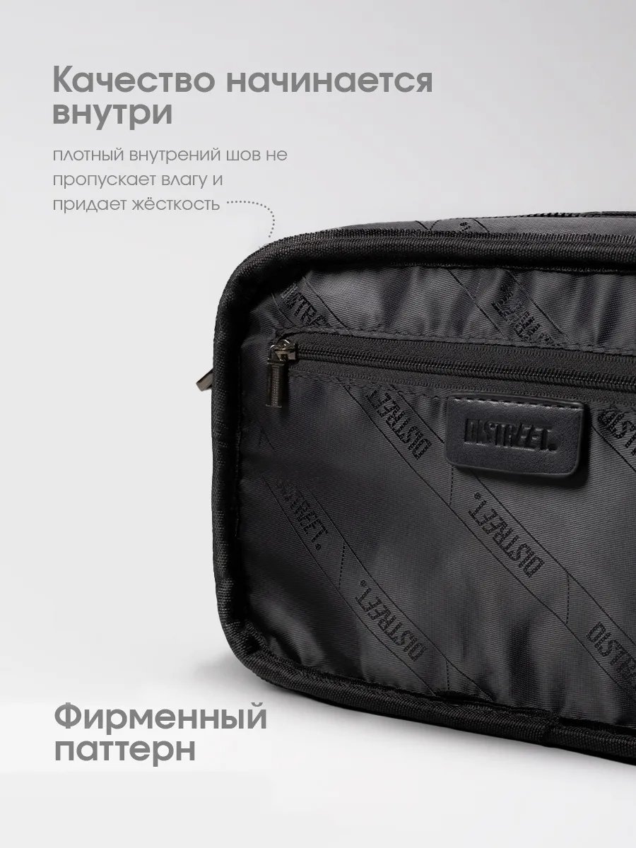 Сумка кросс-боди Distreet. экокожа черный купить,NaN