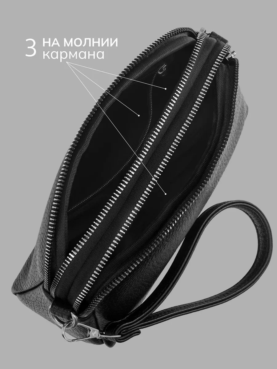 Сумка кросс-боди JoyCity экокожа черный купить,NaN