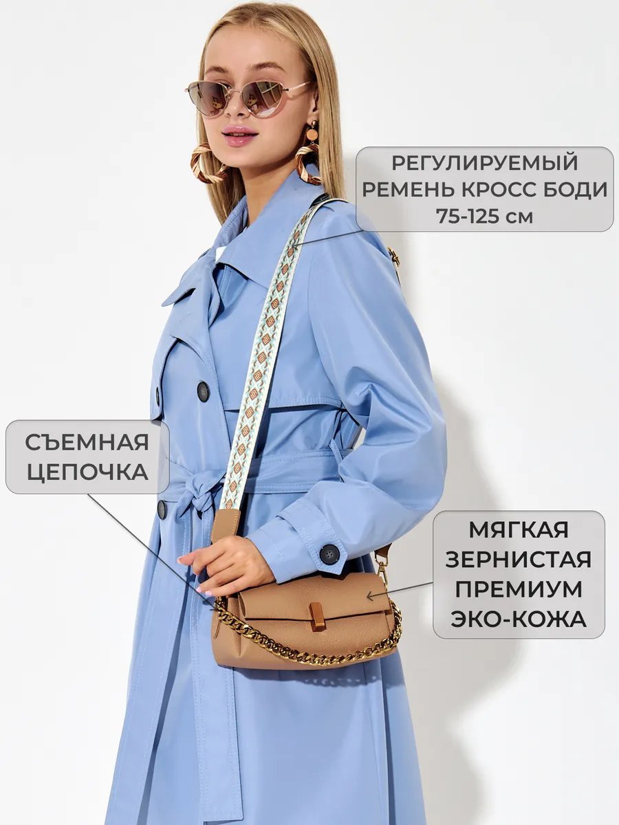 Сумка багет экокожа бежевый купить,NaN