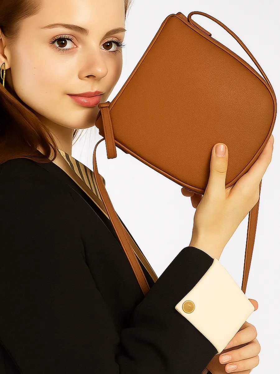 Сумка кросс-боди FashionLucha натуральная кожа коричневый купить,NaN
