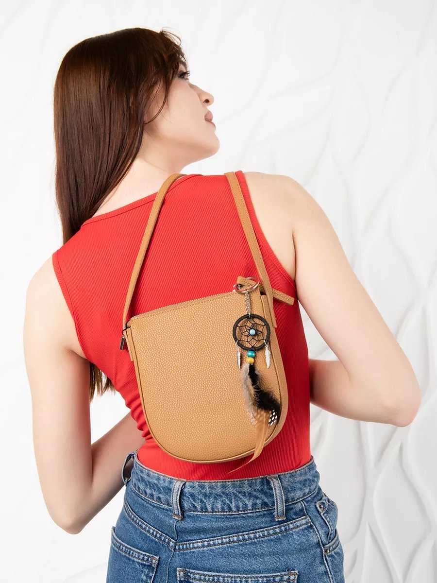 Сумка кросс-боди FashionLucha натуральная кожа коричневый купить,NaN