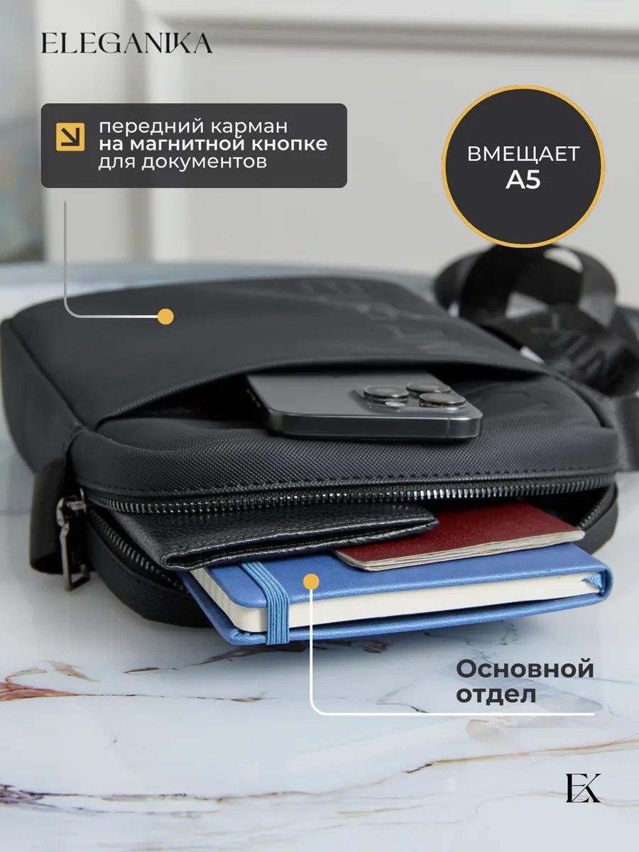 Мини-сумка ELEGANIKA оксфорд черный купить,NaN