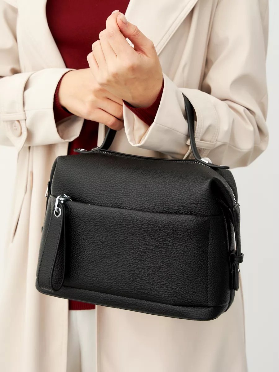 Сумка кросс-боди ICONIC BAGS экокожа черный купить,NaN