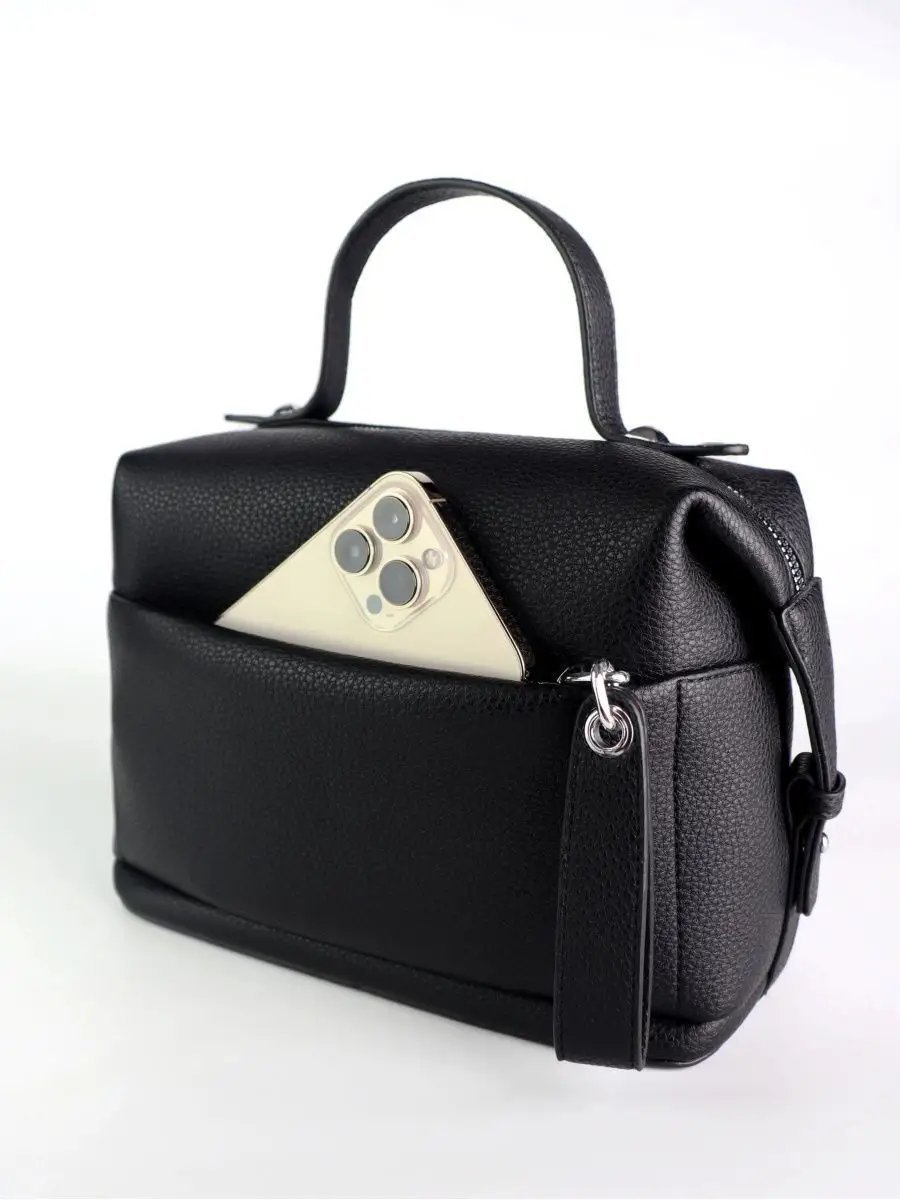 Сумка кросс-боди ICONIC BAGS экокожа черный купить,NaN