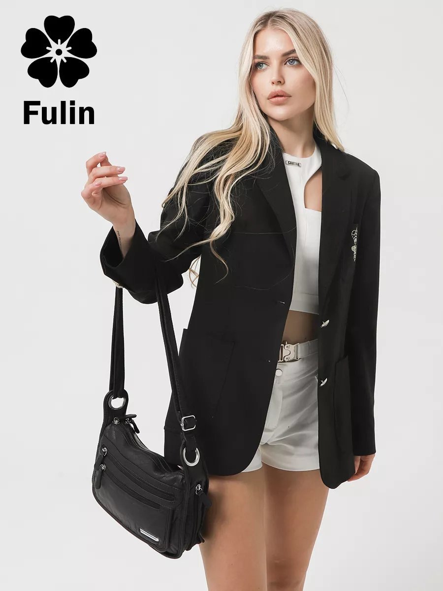 Сумка кросс-боди FULIN экокожа черный купить,NaN