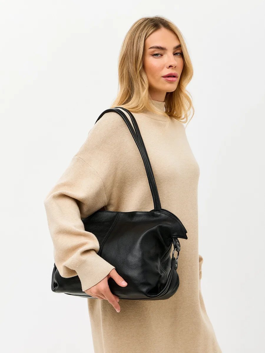 Мини-сумка FEELBAGS натуральная кожа черный