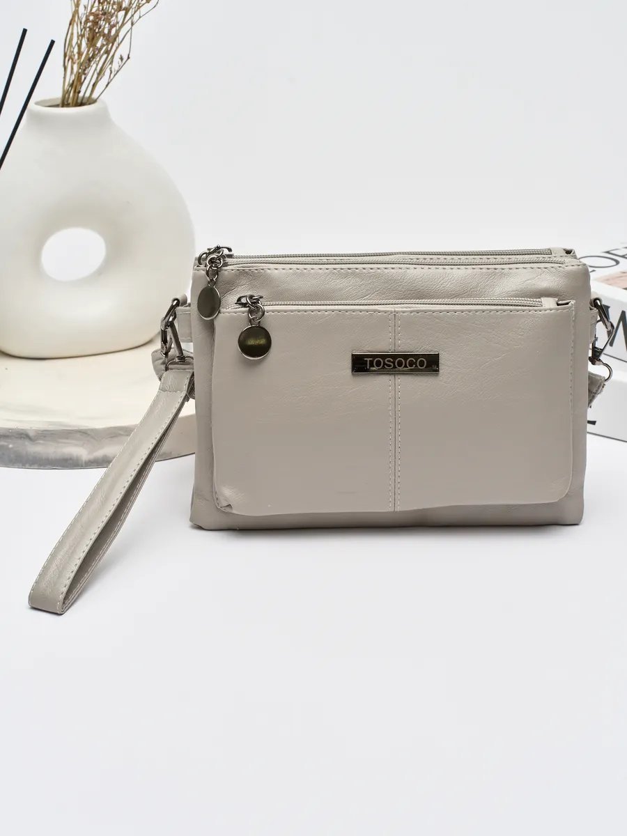 Сумка кросс-боди Lady bags экокожа серый