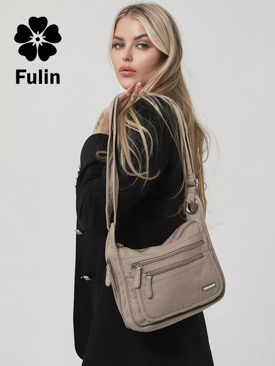 Сумка кросс-боди FULIN экокожа зеленый
