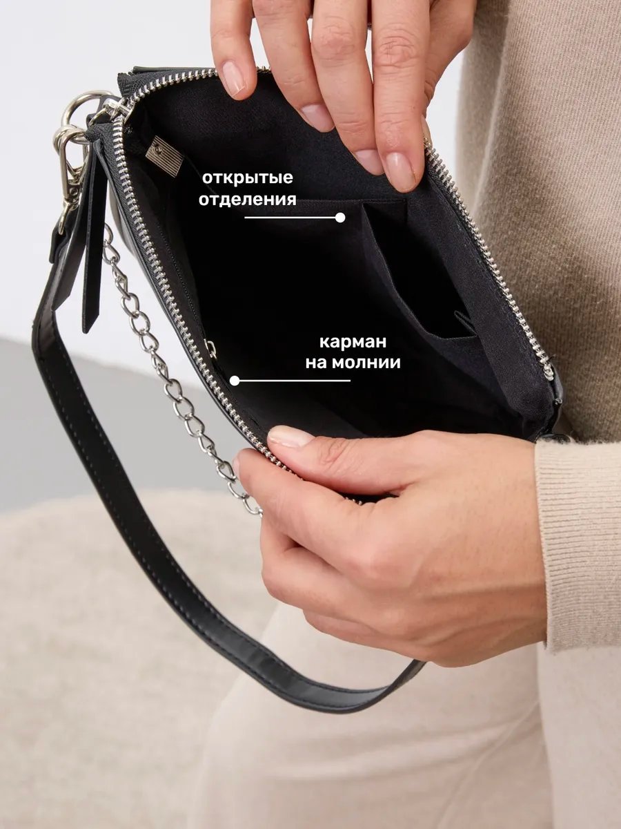 Сумка кросс-боди heybags экокожа черный