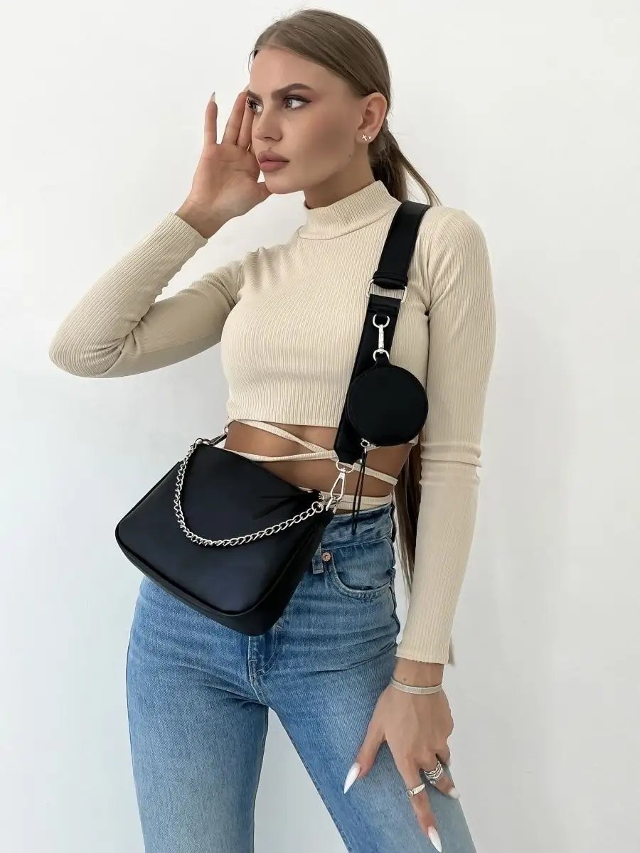 Сумка кросс-боди heybags экокожа черный