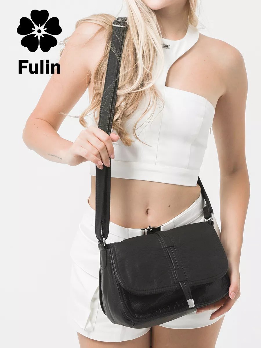 Сумка кросс-боди FULIN экокожа черный купить,NaN