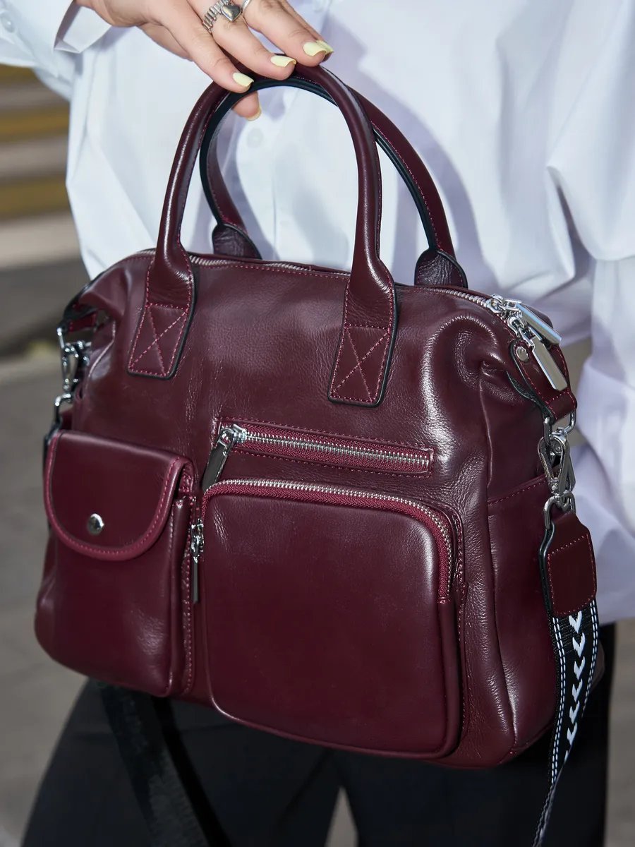 Сумка багет A&U BAGS текстиль красный купить,NaN