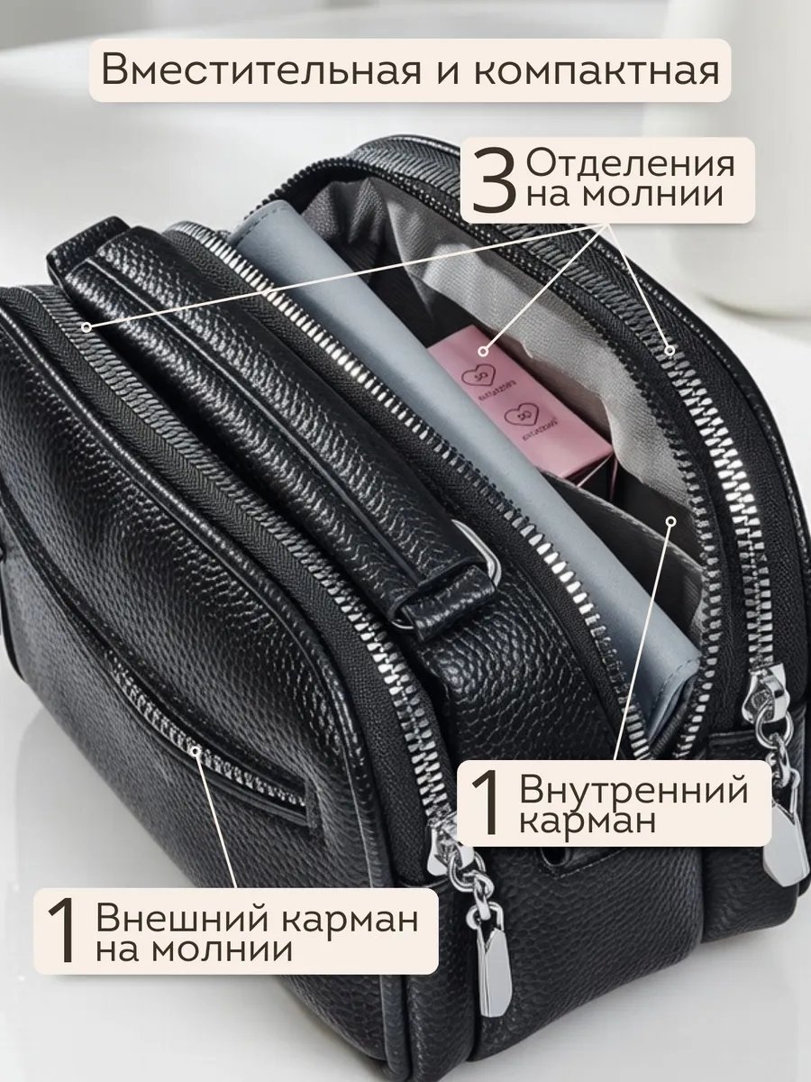 Сумка кросс-боди JoyCity экокожа черный купить,NaN