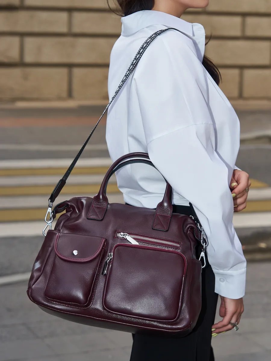 Сумка багет A&U BAGS текстиль красный купить,NaN
