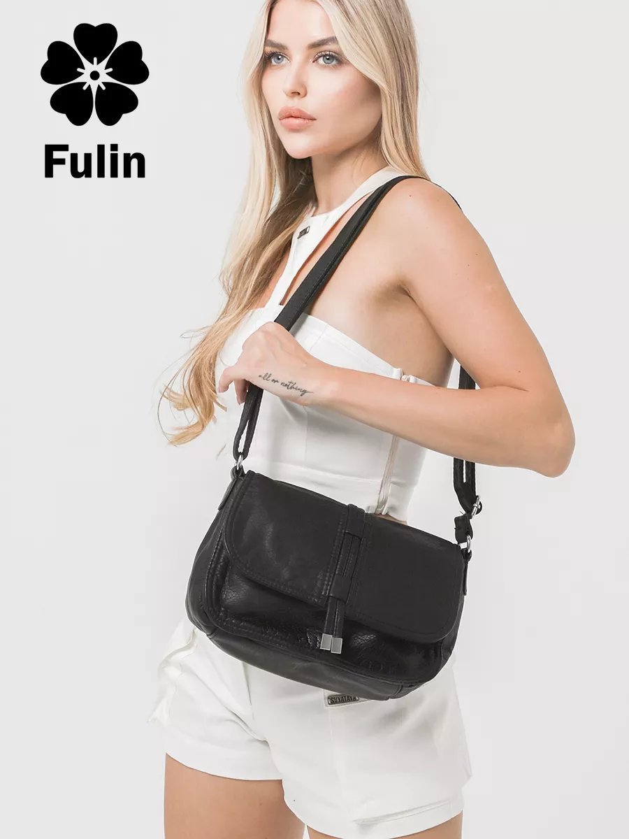 Сумка кросс-боди FULIN экокожа черный купить,NaN