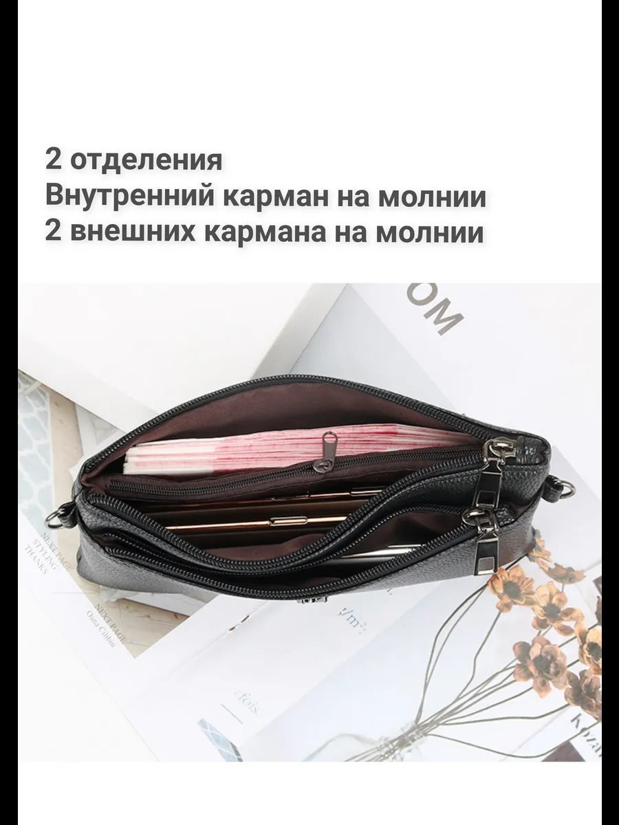 Сумка кросс-боди экокожа черный