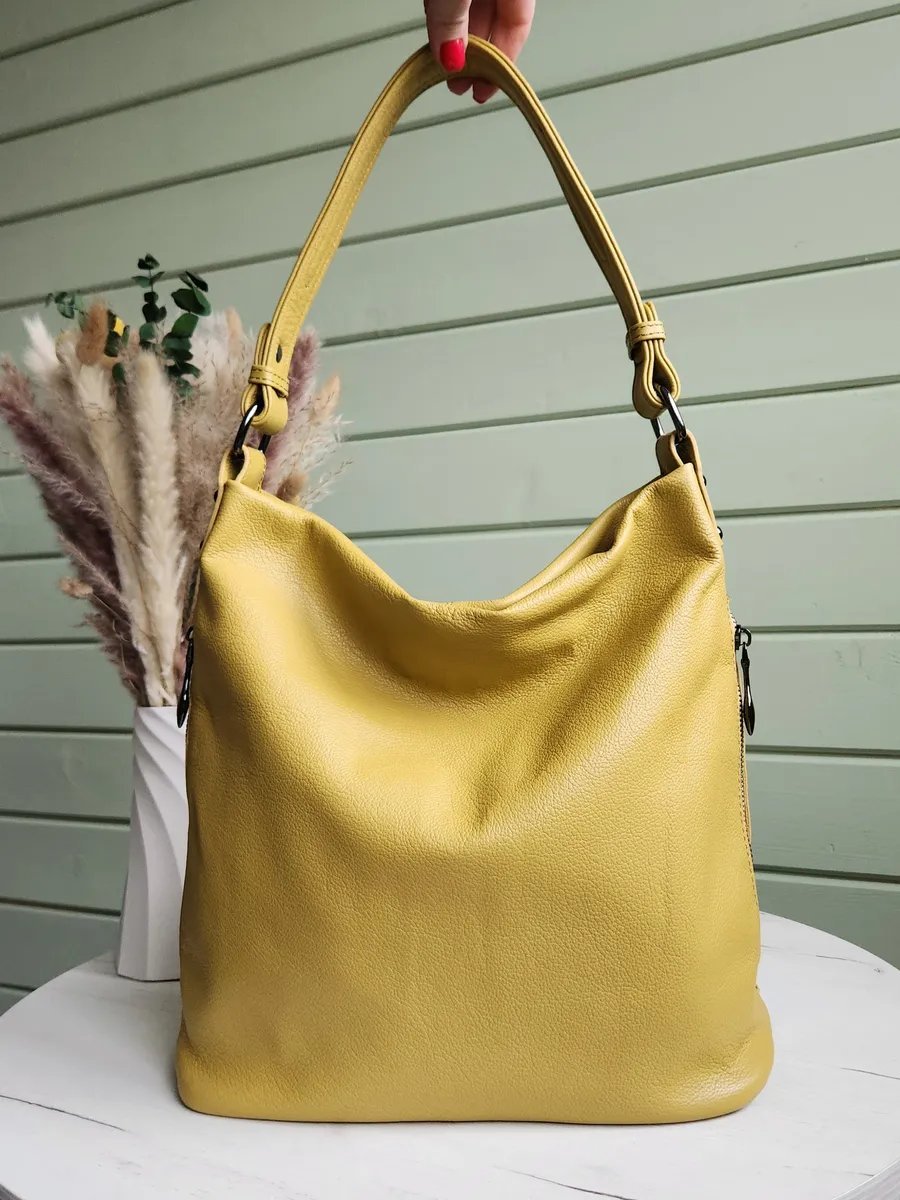 Мини-сумка FEELBAGS натуральная кожа желтый