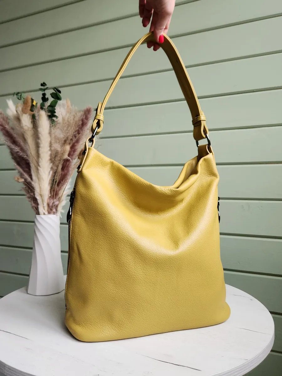 Мини-сумка FEELBAGS натуральная кожа желтый
