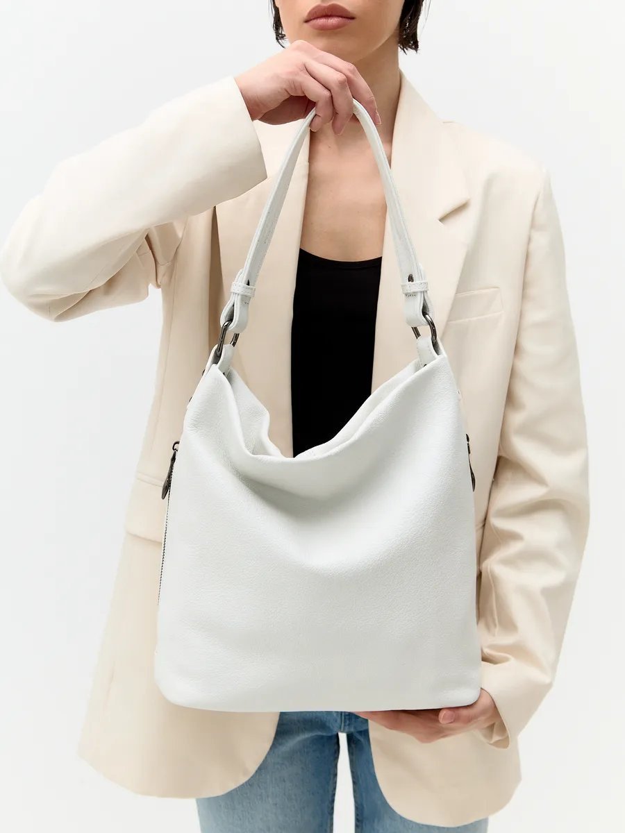 Мини-сумка FEELBAGS натуральная кожа белый