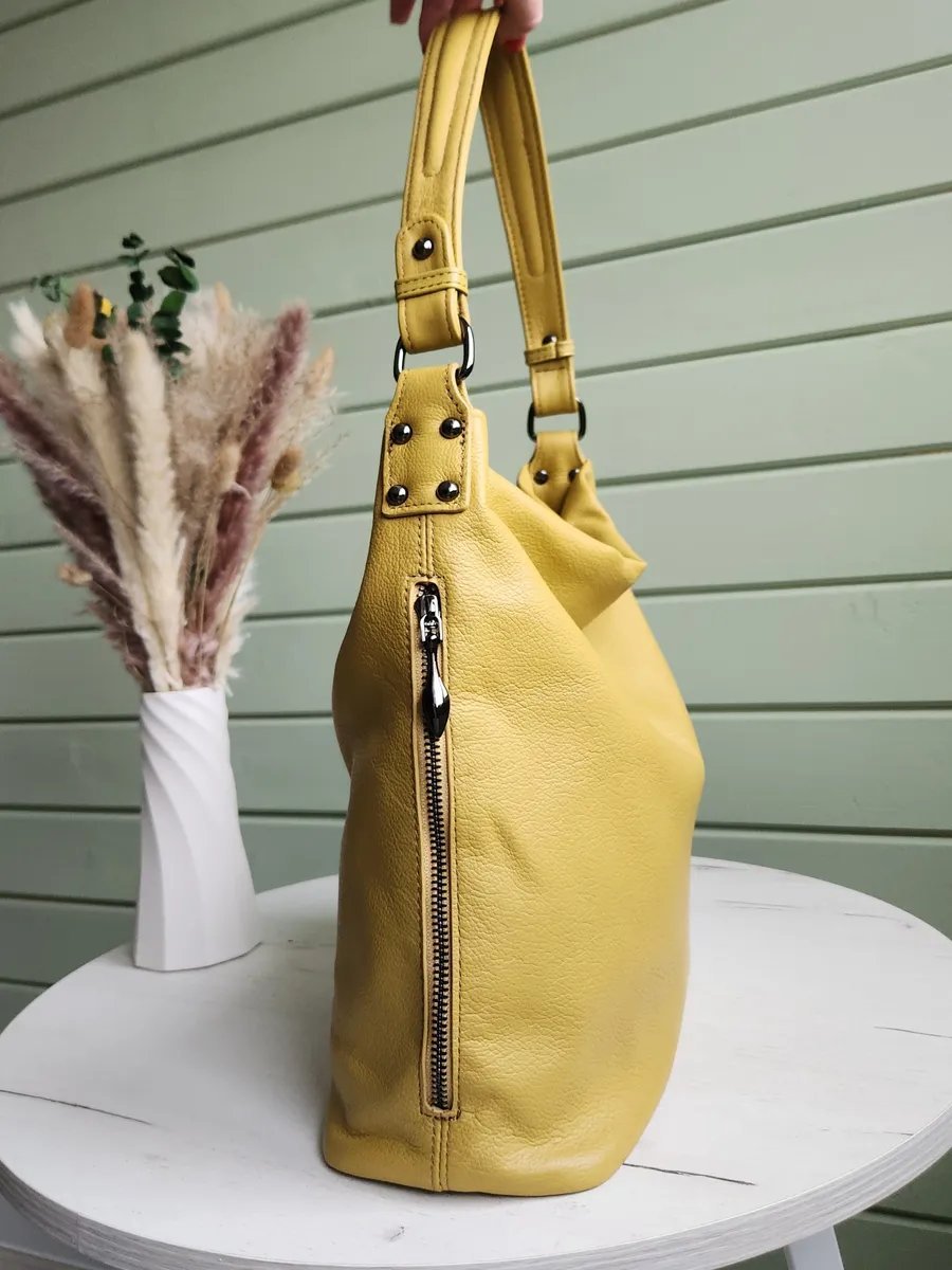 Мини-сумка FEELBAGS натуральная кожа желтый