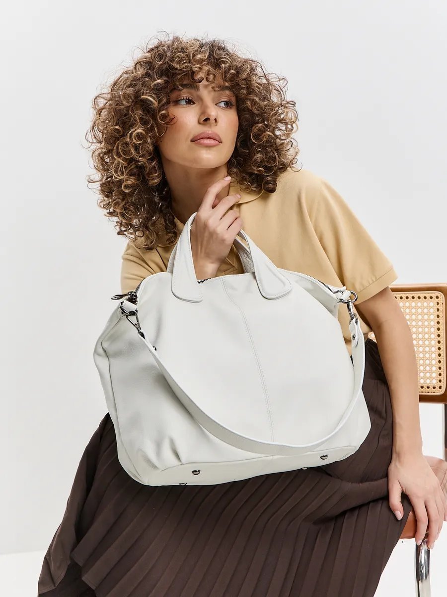 Мини-сумка FEELBAGS натуральная кожа белый