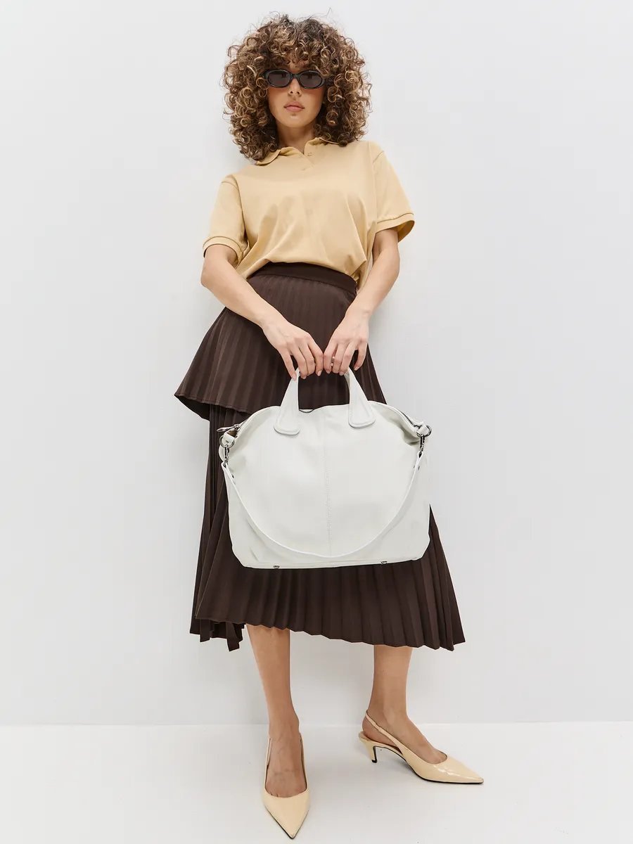Мини-сумка FEELBAGS натуральная кожа белый