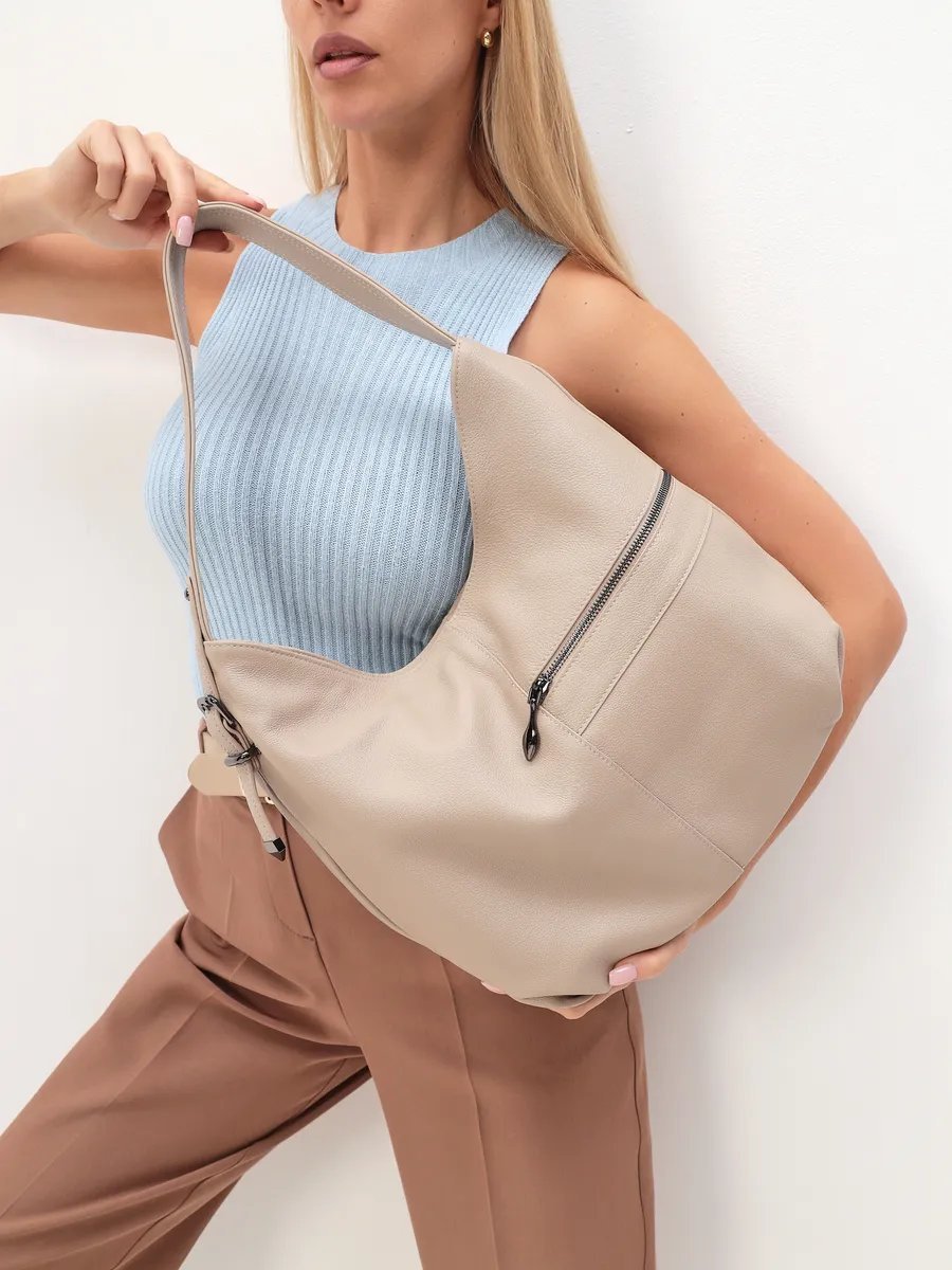 Мини-сумка FEELBAGS натуральная кожа бежевый