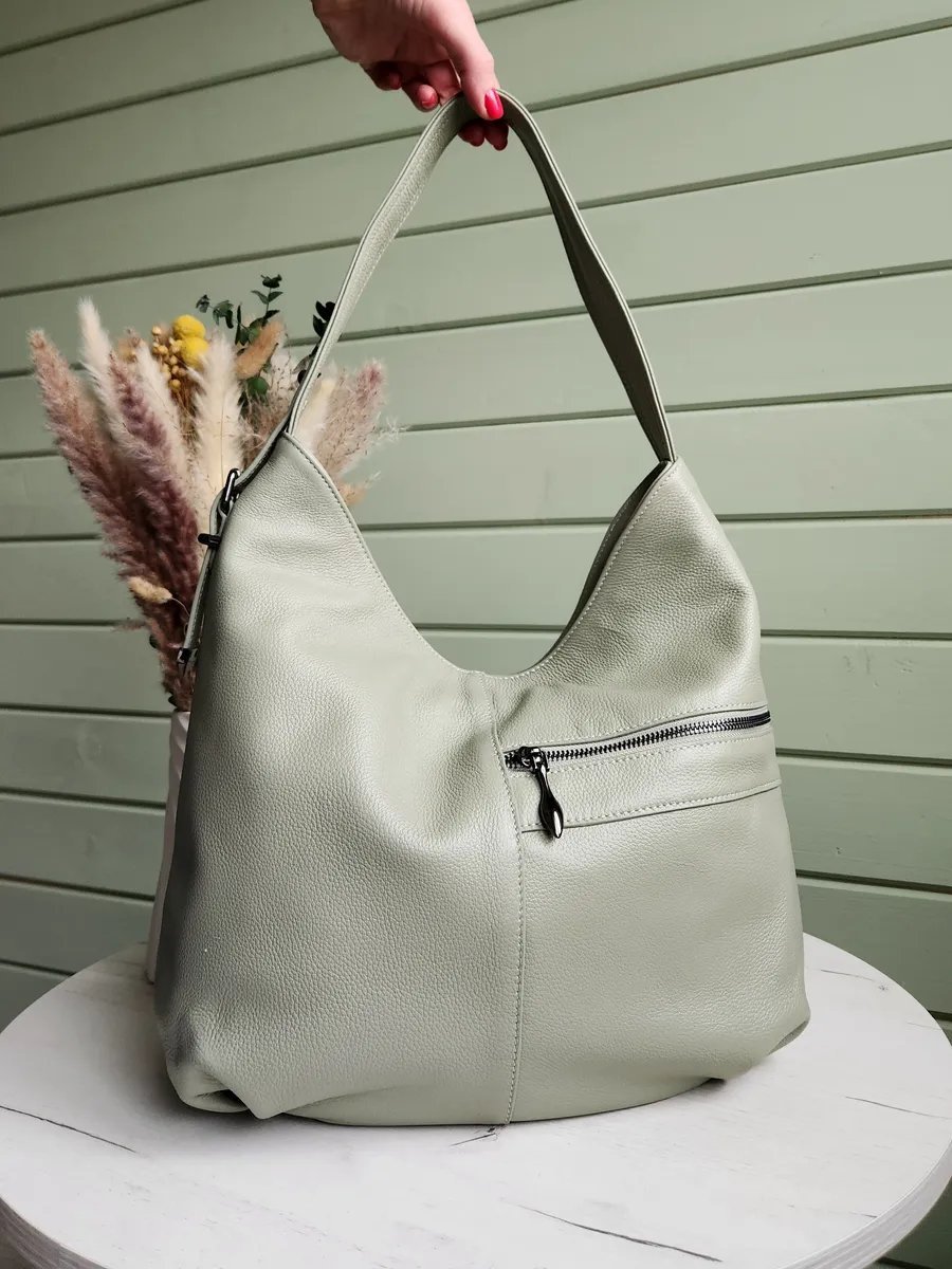 Мини-сумка FEELBAGS натуральная кожа зеленый купить,NaN
