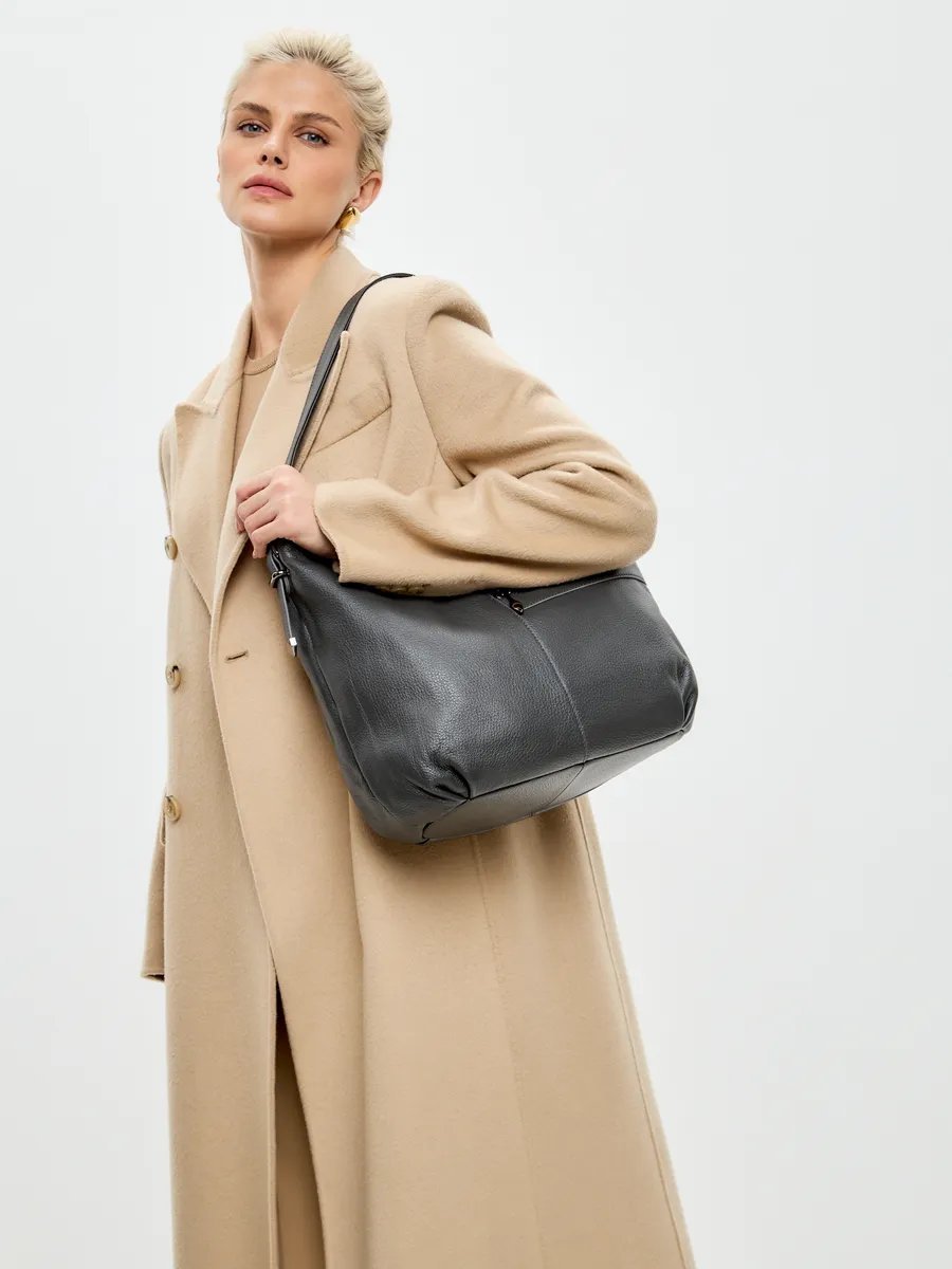 Мини-сумка FEELBAGS натуральная кожа серый