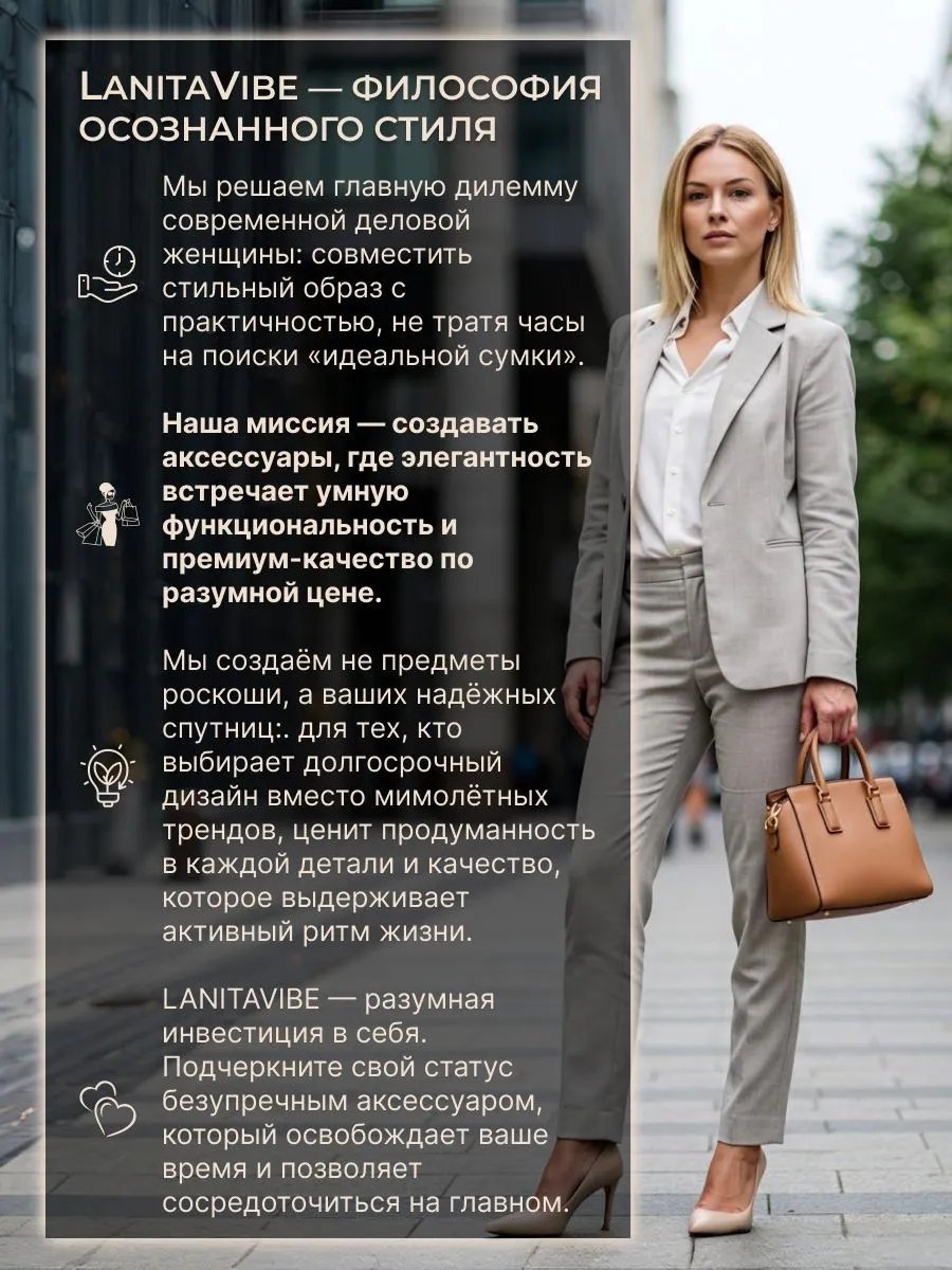 Сумка кросс-боди LANITAVIBE экокожа коричневый купить,NaN