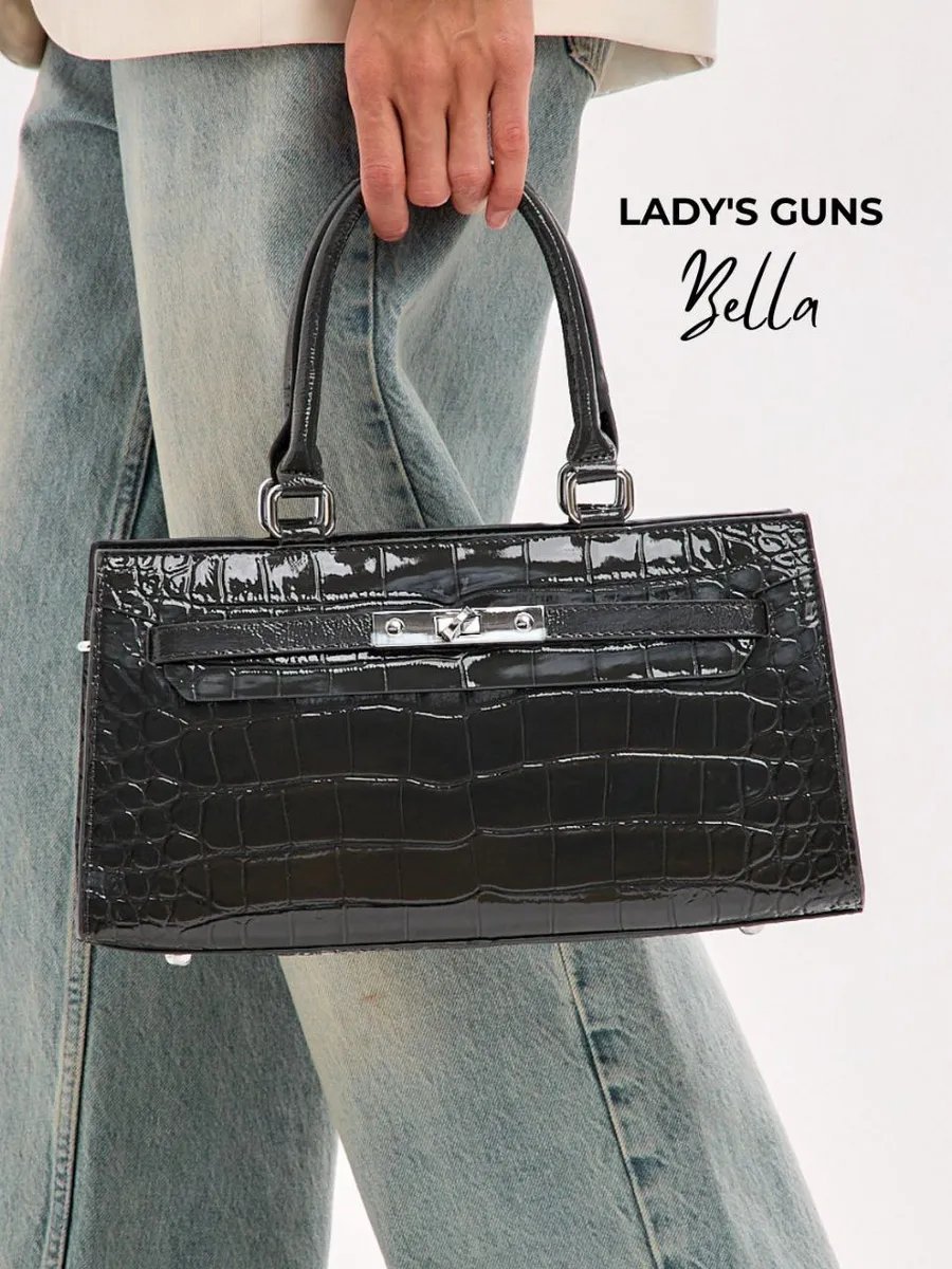 Сумка тоут Lady's Guns натуральная кожа серый купить,NaN