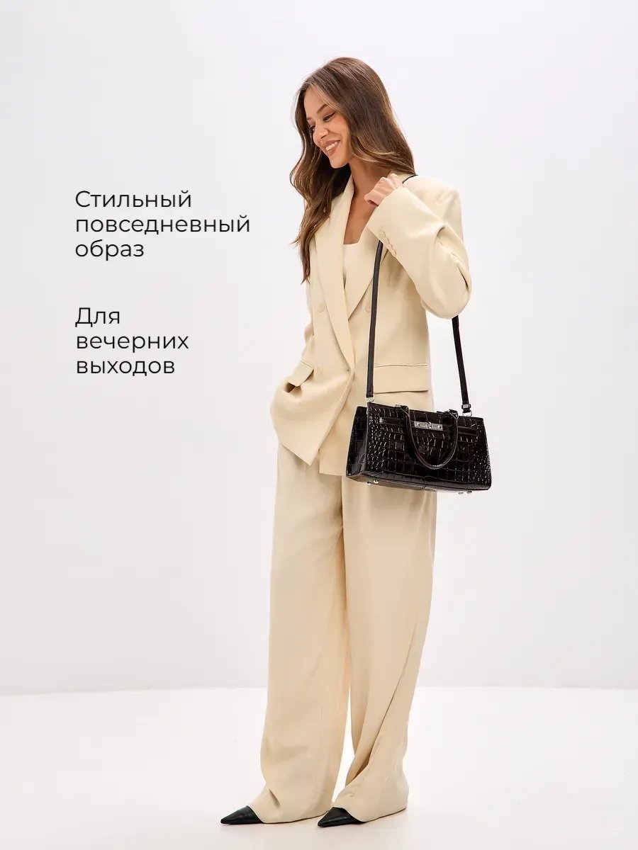 Сумка тоут Lady's Guns натуральная кожа коричневый купить,NaN
