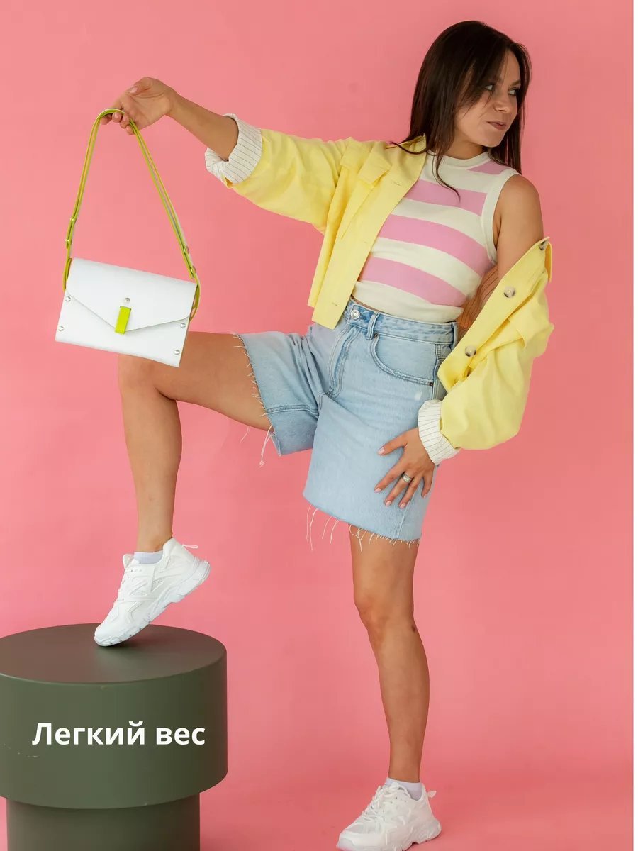 Сумка кросс-боди BECAUSE BAGS натуральная кожа белый купить,NaN
