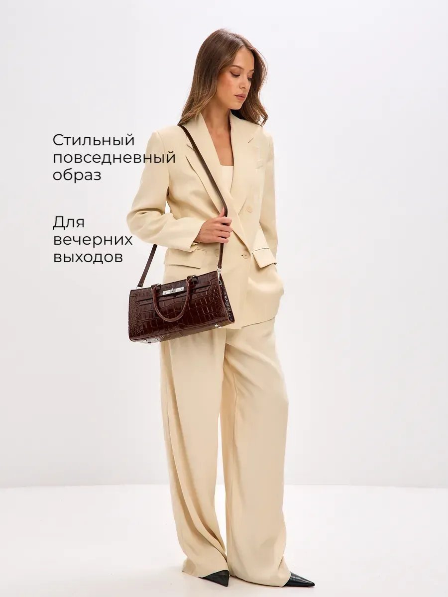 Сумка тоут Lady's Guns натуральная кожа коричневый купить,NaN
