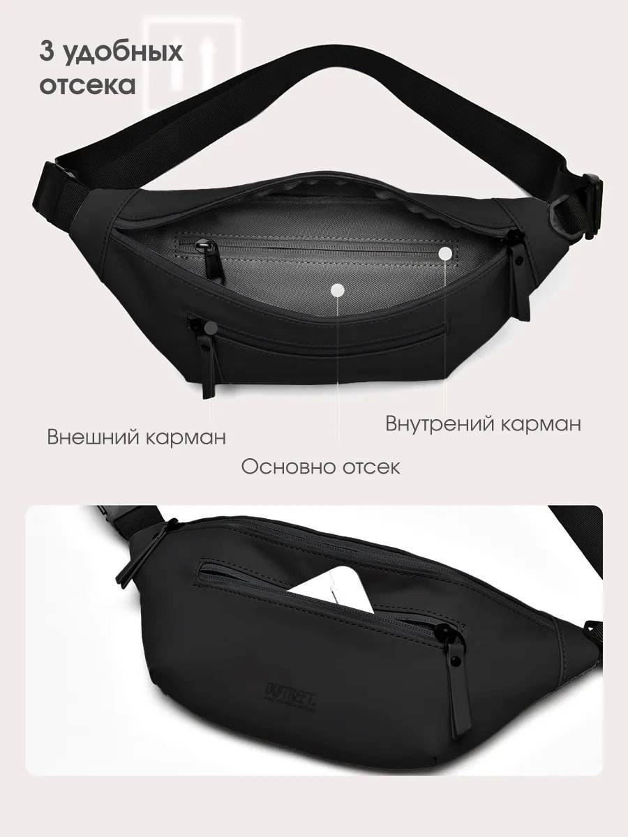 Сумка кросс-боди Distreet. экокожа черный купить,NaN